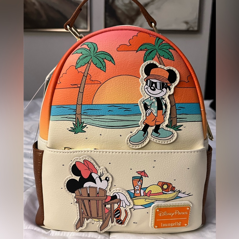 Mickey and Minnie Mouse Beach Loungefly